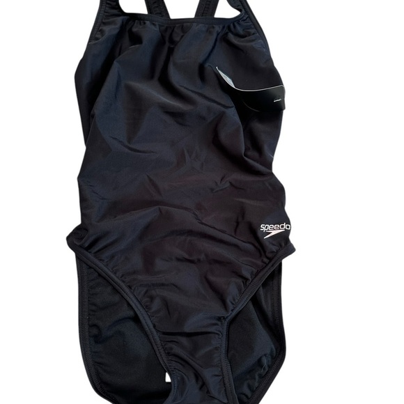 NEW Speedo Women's Swimsuit One Piece Solid Adult, Team Black, 6/32 - Picture 5 of 17
